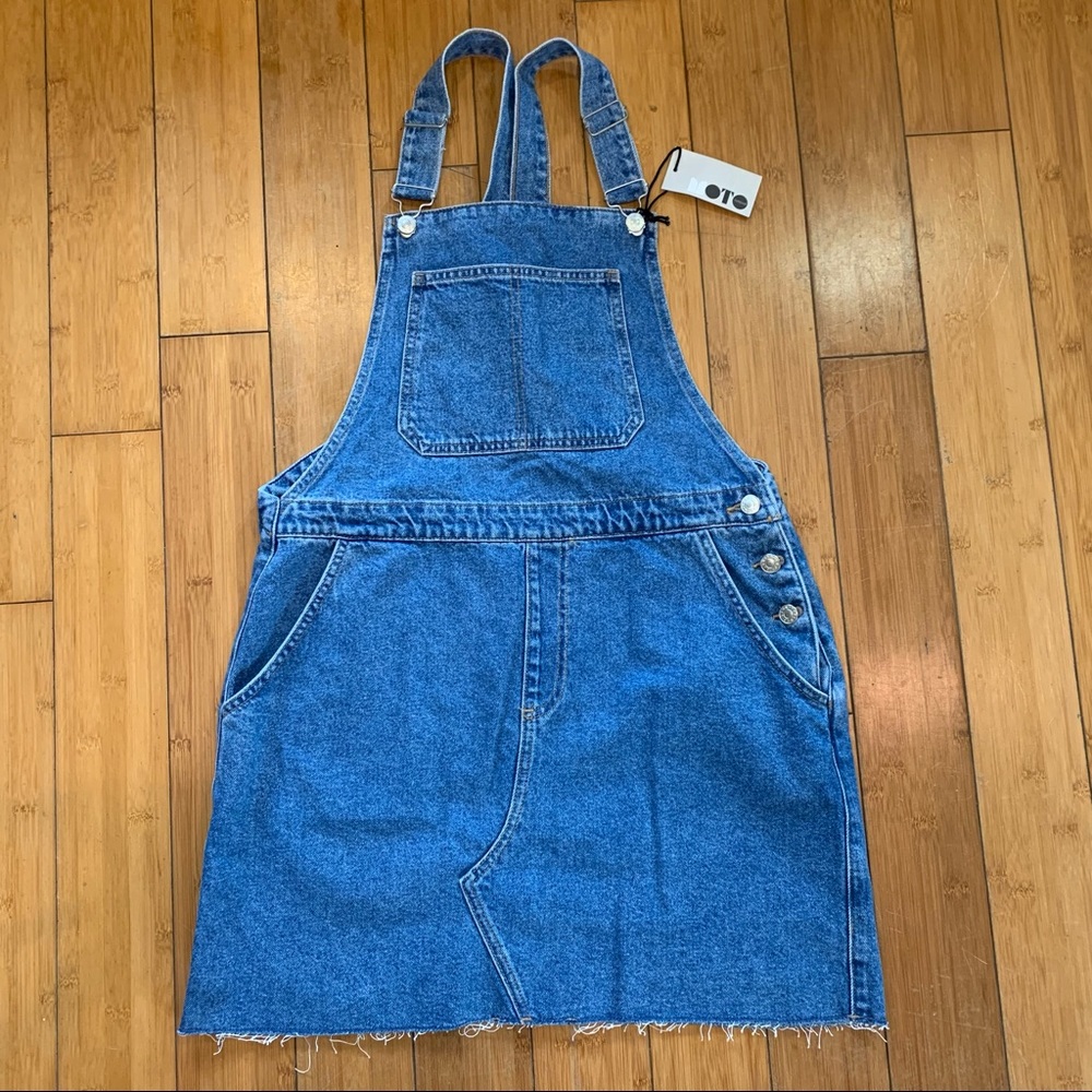 Topshop denim overall dress